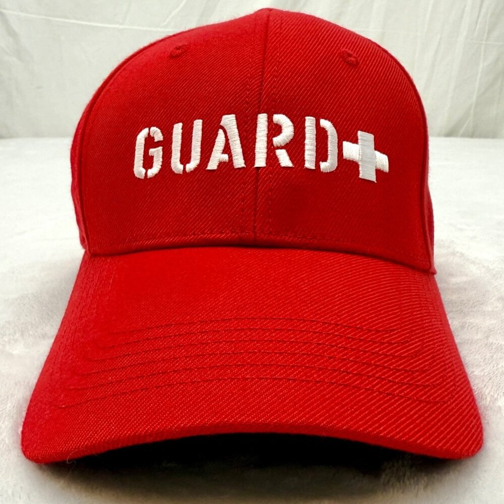 Lifeguard Cross Adjustable Cap Hat Red White Sporti